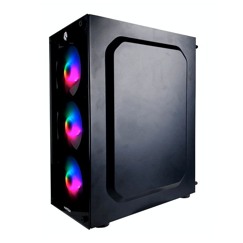 Gabinete Gamer Hayom GB1749, RGB, Lateral de Vidro, Com 4 Fans, Preto, GB1749