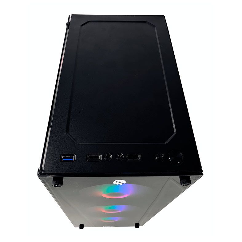 Gabinete Gamer Hayom GB1749, RGB, Lateral de Vidro, Com 4 Fans, Preto, GB1749