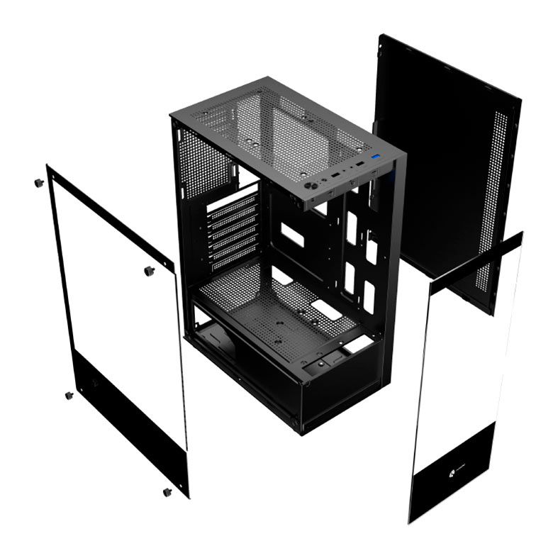 Gabinete Gamer Hayom GB1792, RGB, Mid-Tower, Lateral de Vidro, Com 3 Fans, Preto, GB1792