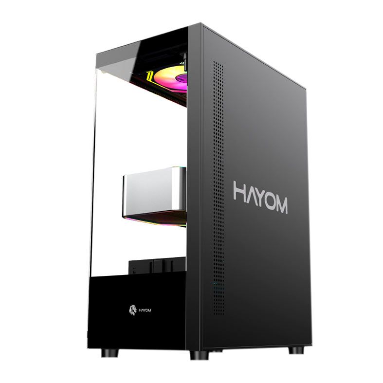 Gabinete Gamer Hayom GB1792, RGB, Mid-Tower, Lateral de Vidro, Com 3 Fans, Preto, GB1792
