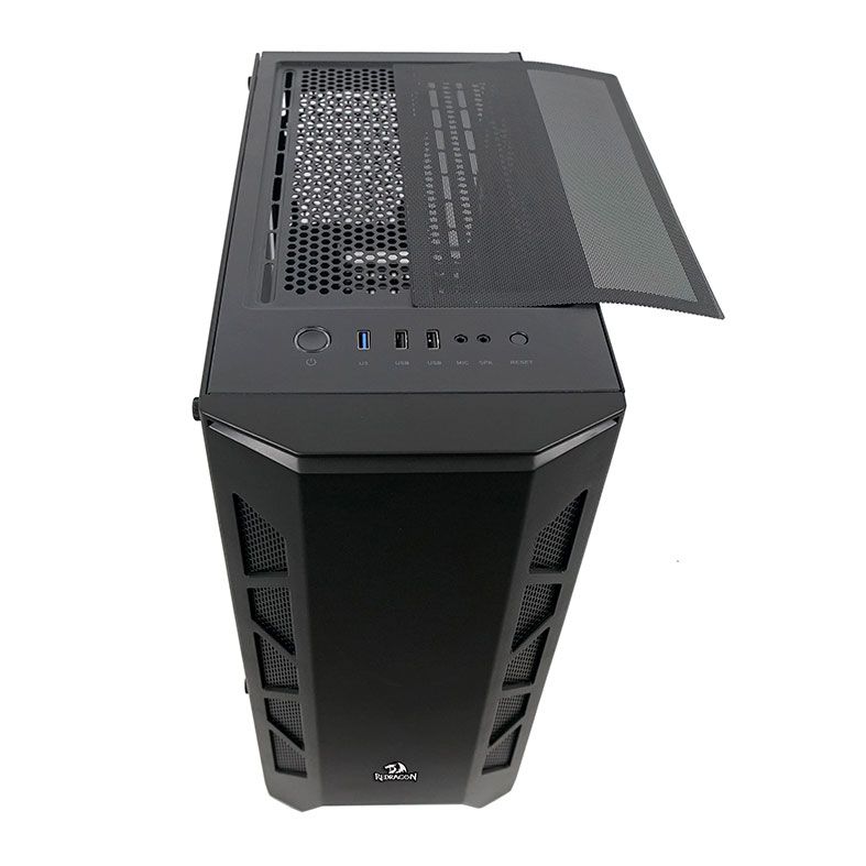 Gabinete Gamer Redragon Starscream Vidro Temp Preto, GC-610B
