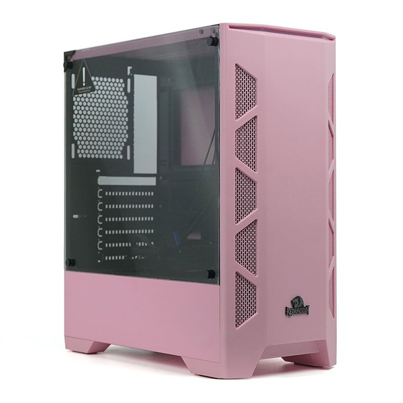 Gabinete Gamer Redragon Starscream Vidro Temp Rosa, GC-610P
