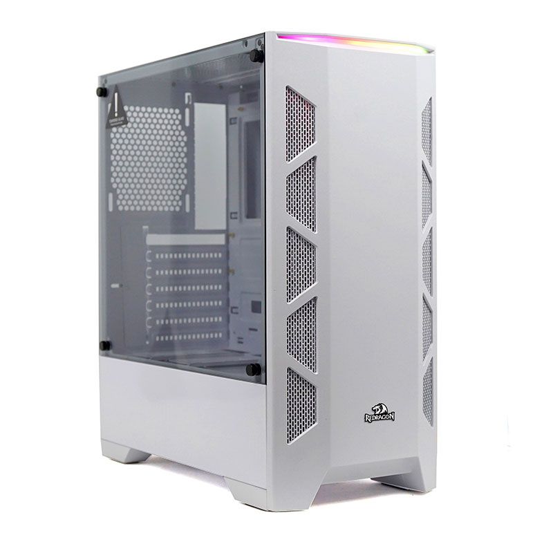 Gabinete Gamer Redragon Starscream Vidro Temp Branco, GC-610W