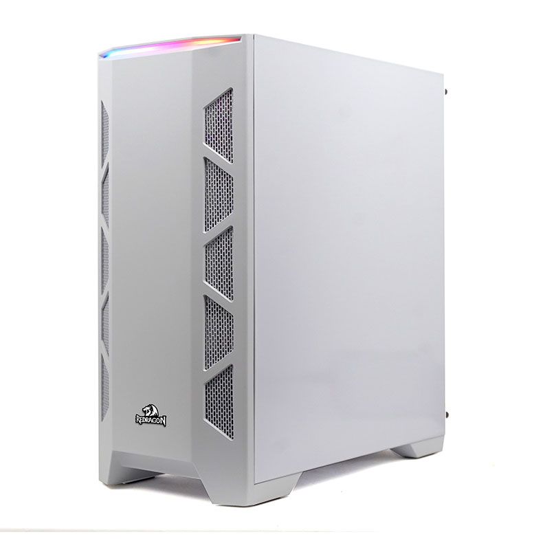 Gabinete Gamer Redragon Starscream Vidro Temp Branco, GC-610W