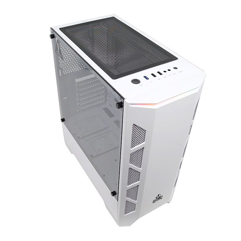 Gabinete Gamer Redragon Starscream Vidro Temp Branco, GC-610W