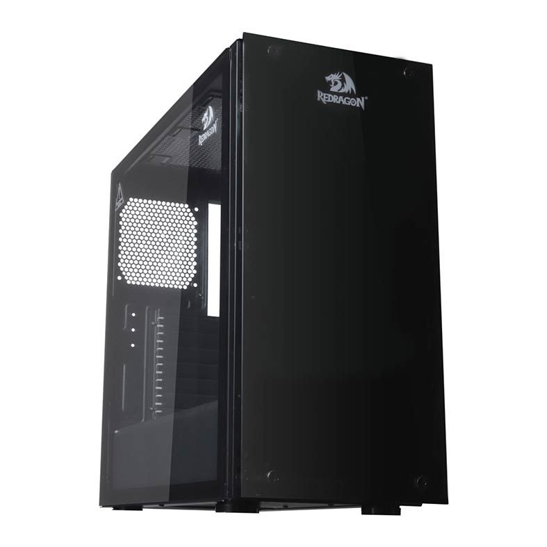 Gabinete Gamer Redragon Cosmos Lateral e Frontal Vidro Temp Preto, GC-615