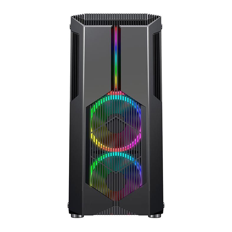 Gabinete Gamer Redragon Grindor RGB Lateral Vidro Temp Preto, GC-616