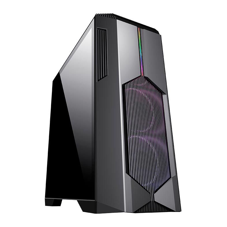 Gabinete Gamer Redragon Grindor RGB Lateral Vidro Temp Preto, GC-616