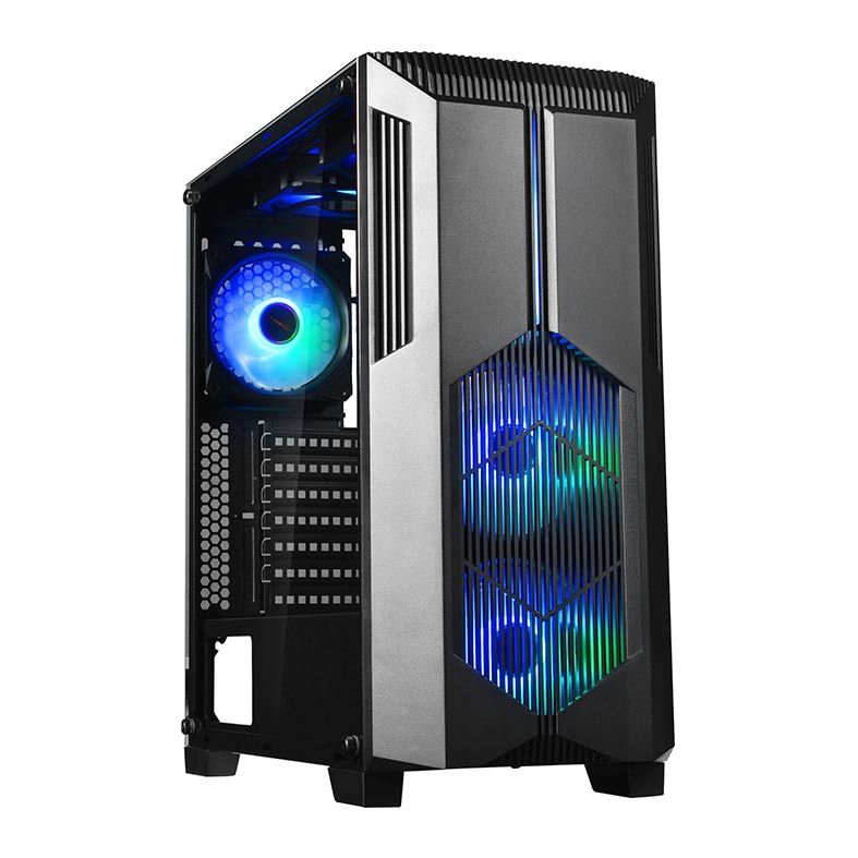 Gabinete Gamer Redragon Grindor RGB Lateral Vidro Temp Preto, GC-616
