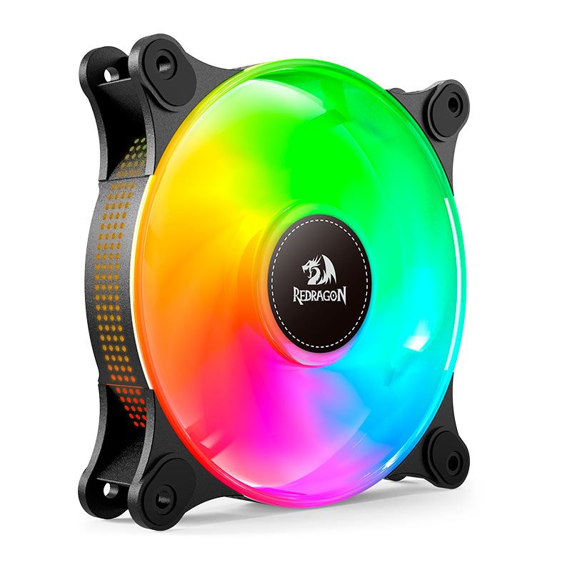 Kit Ventoinhas Redragon GC-F013, ARGB, 3x120mm, Preto, GC-F013