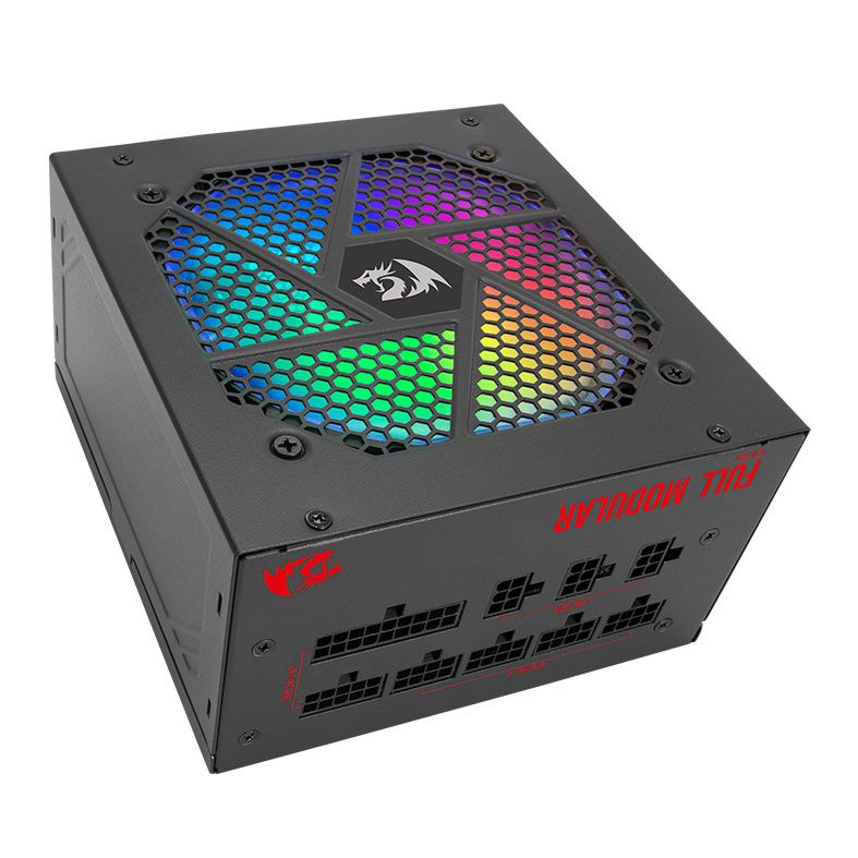 Fonte Redragon Power Supply RGB, 750W, Full-Modular, 80 Plus Gold, Preto, GC-PS006-1