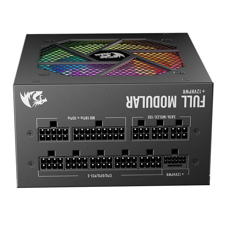 Fonte Redragon Power Supply RGB, 850W, Full-Modular, 80 Plus Gold, Preto, GC-PS007-1