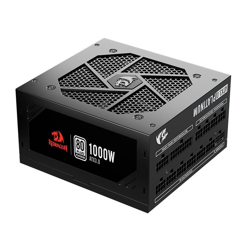 Fonte Redragon Power Supply, 1000W, Full-Modular, 80 Plus Platinum, Preto, GC-PS017