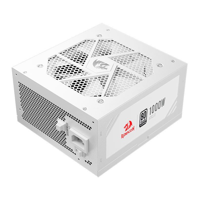 Fonte Redragon Power Supply, 1000W, Full-Modular, 80 Plus Platinum, Branco, GC-PS017W
