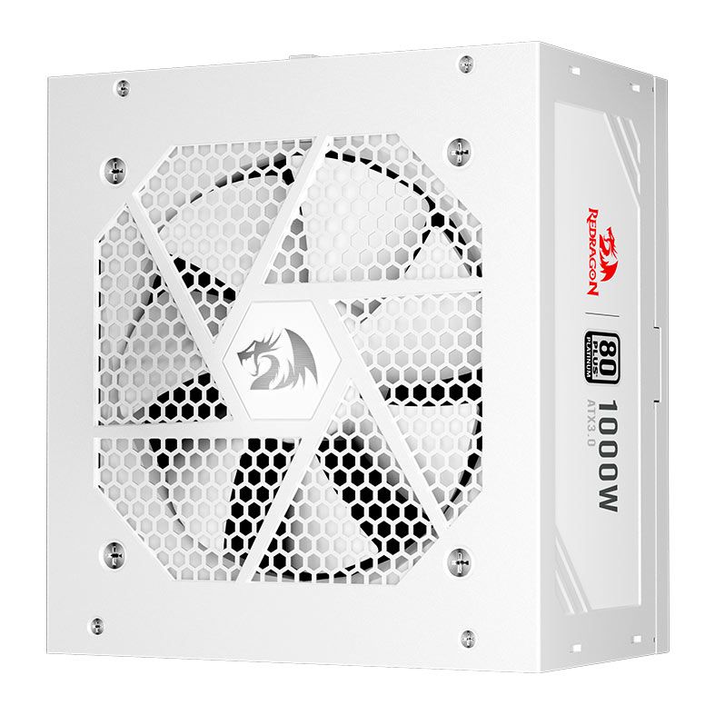 Fonte Redragon Power Supply, 1000W, Full-Modular, 80 Plus Platinum, Branco, GC-PS017W
