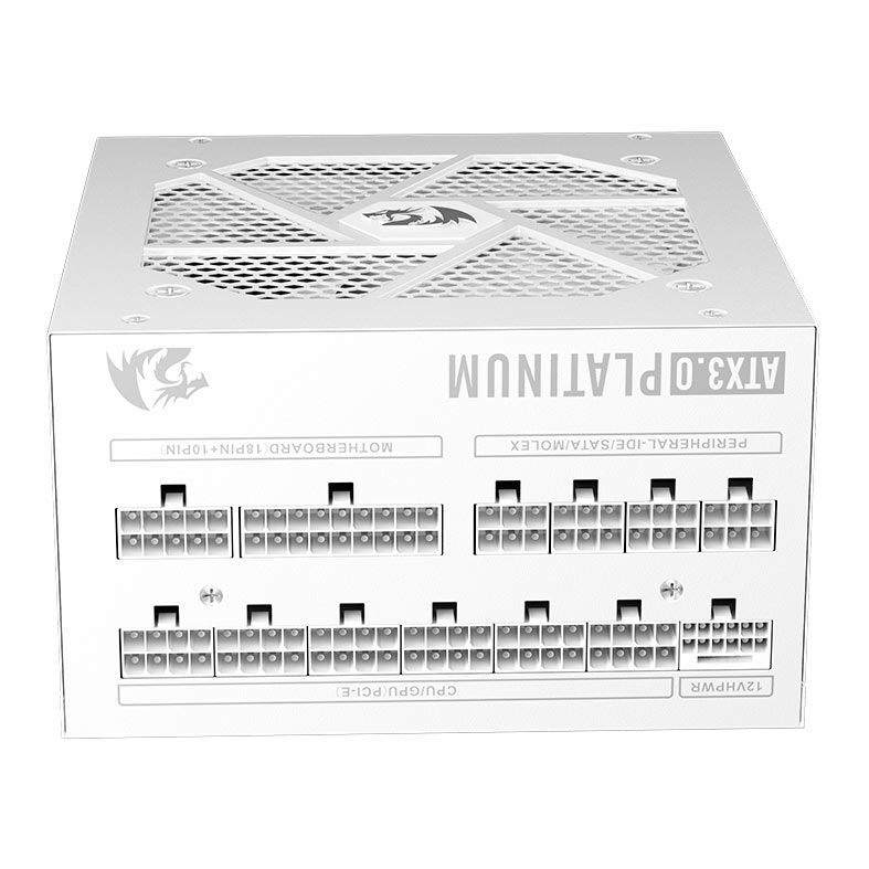 Fonte Redragon Power Supply, 1000W, Full-Modular, 80 Plus Platinum, Branco, GC-PS017W