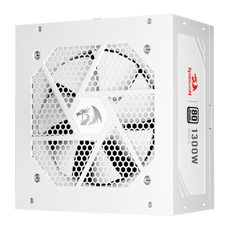 Fonte Redragon Power Supply, 1300W, Full-Modular, 80 Plus Platinum, Branco, GC-PS018W