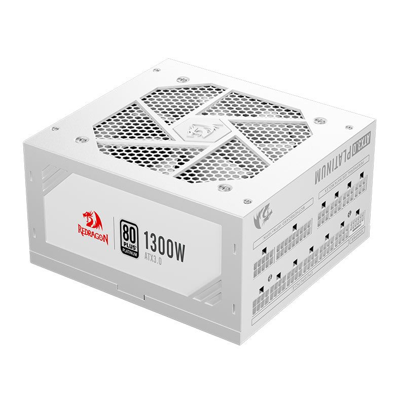 Fonte Redragon Power Supply, 1300W, Full-Modular, 80 Plus Platinum, Branco, GC-PS018W