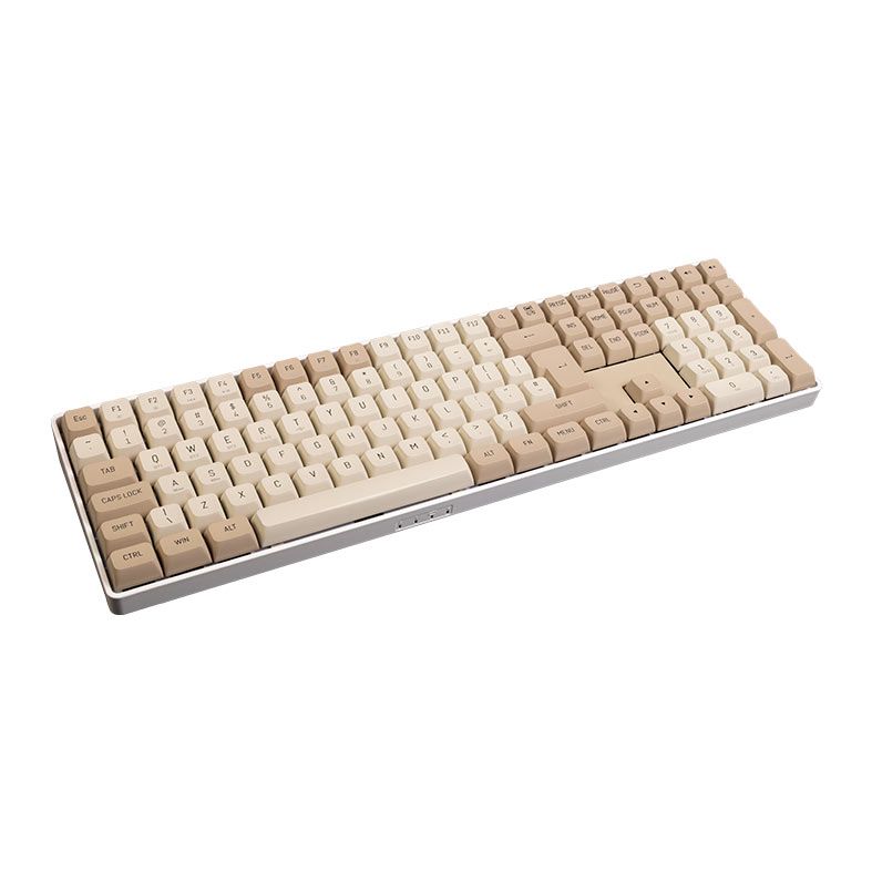 Teclado Mecanico Aigo GD108 Milky Brown, Wireless, Switch Amarelo, Bege, GD108-MB-YL