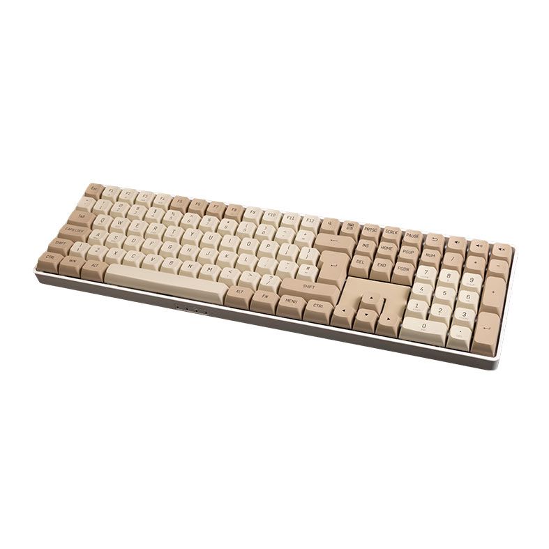 Teclado Mecanico Aigo GD108 Milky Brown, Wireless, Switch Amarelo, Bege, GD108-MB-YL