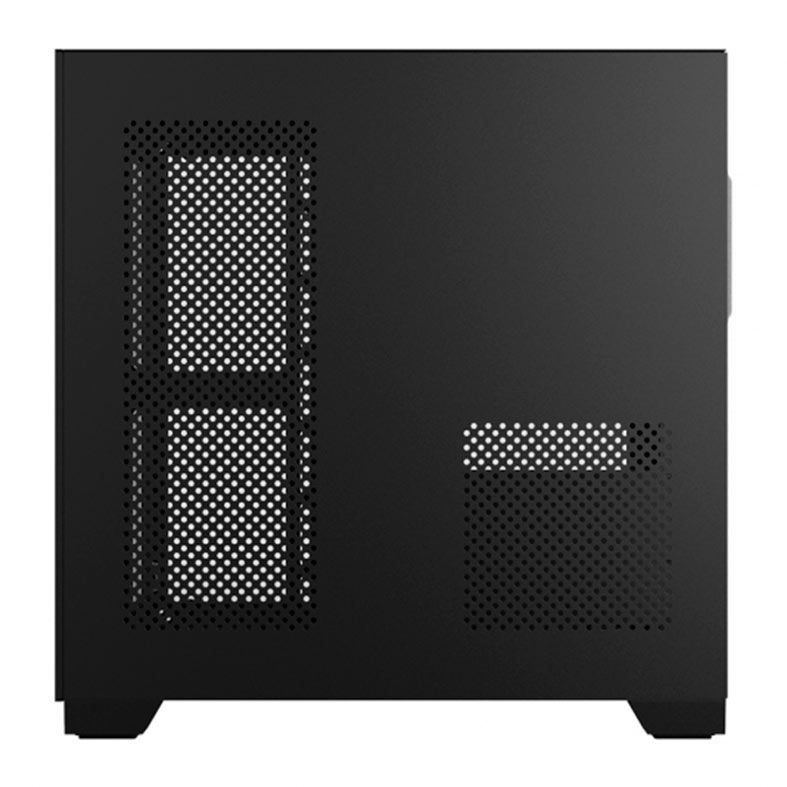Gabinete Gamer Pcyes Forcefield Black Vulcan, Mid-Tower, Lateral e Frontal de Vidro, Preto, GFFBVP