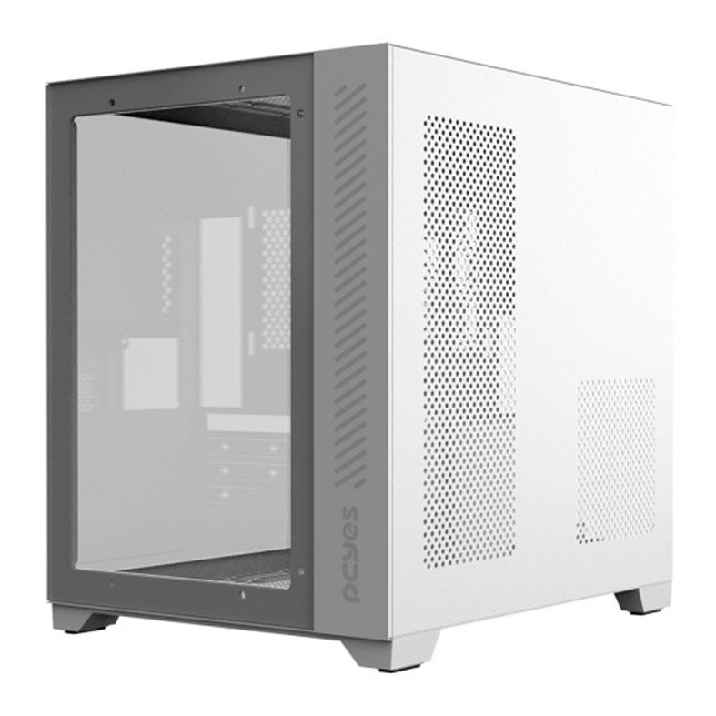 Gabinete Gamer Pcyes Forcefield White Ghost, Mid-Tower, Lateral e Frontal de Vidro, Branco, GFFWGP