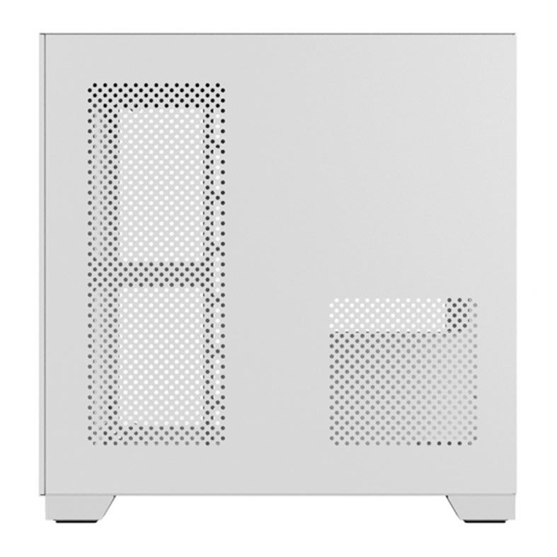 Gabinete Gamer Pcyes Forcefield White Ghost, Mid-Tower, Lateral e Frontal de Vidro, Branco, GFFWGP