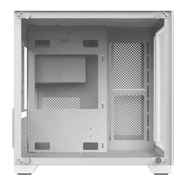Gabinete Gamer Pcyes Forcefield White Ghost, Mid-Tower, Lateral e Frontal de Vidro, Branco, GFFWGP