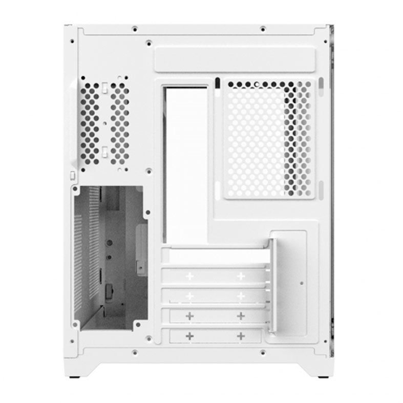 Gabinete Gamer Pcyes Forcefield White Ghost, Mid-Tower, Lateral e Frontal de Vidro, Branco, GFFWGP