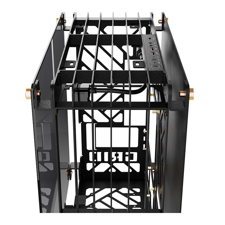 Gabinete Gamer Mloong Grid, Mini-Tower, Lateral de Vidro, Preto, GG-GRID