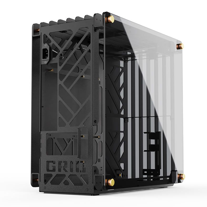 Gabinete Gamer Mloong Grid, Mini-Tower, Lateral de Vidro, Preto, GG-GRID