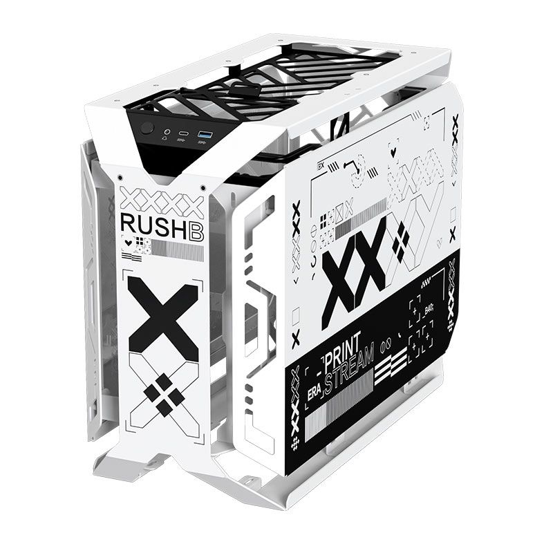 Gabinete Gamer Mloong X-Era, Mini-Tower, Lateral de Vidro, Branco, GG-XER