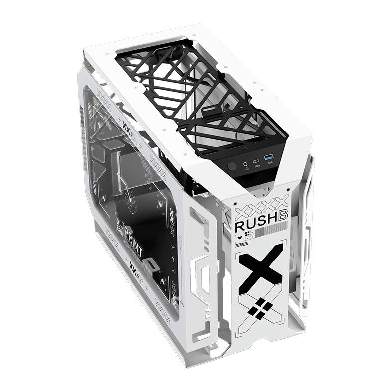 Gabinete Gamer Mloong X-Era, Mini-Tower, Lateral de Vidro, Branco, GG-XER