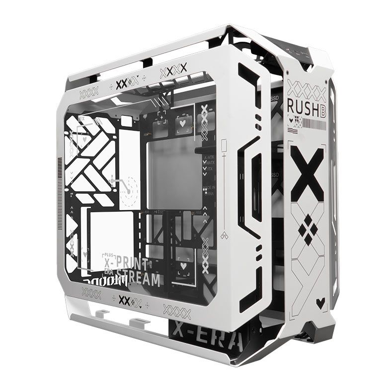 Gabinete Gamer Mloong X-Era Plus, Mid-Tower, Lateral de Vidro, Branco, GG-XERP