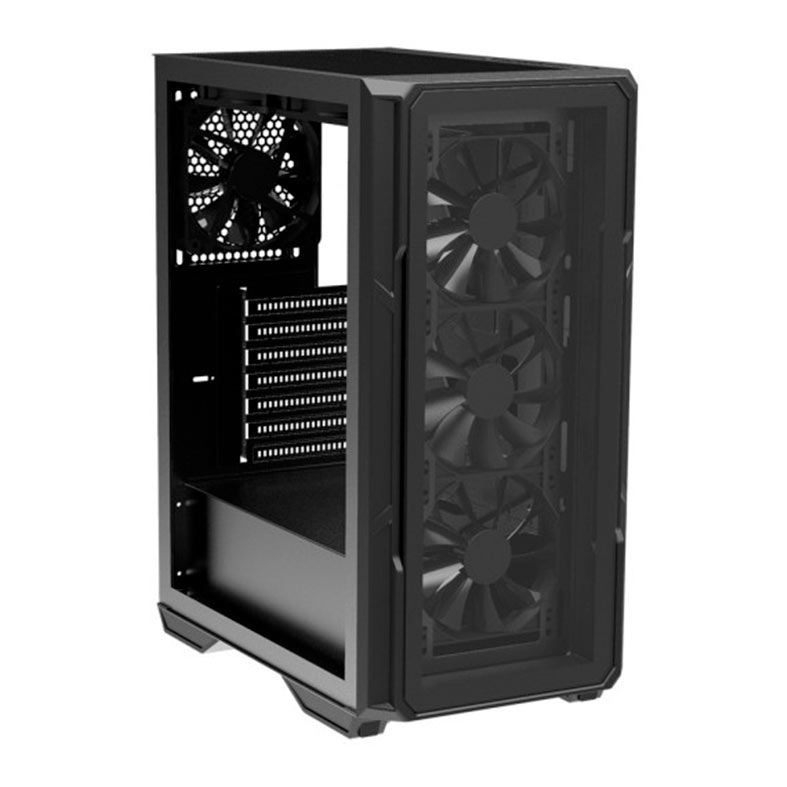 Gabinete Gamer ELG Pro Bures, Lateral/Frente Em Vidro Temperado, MID Tower, Com 3 Fans, Preto, GGPBR