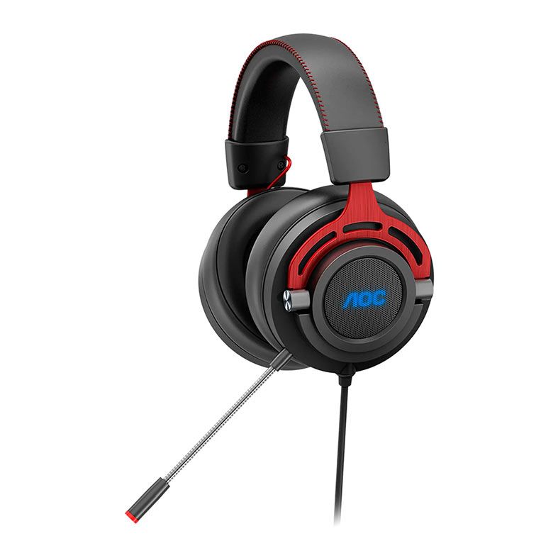 Headset Gamer AOC GH300, RGB, Virtual Surround 7.1, Drivers 50mm, Preto, GH300RB2B/FG