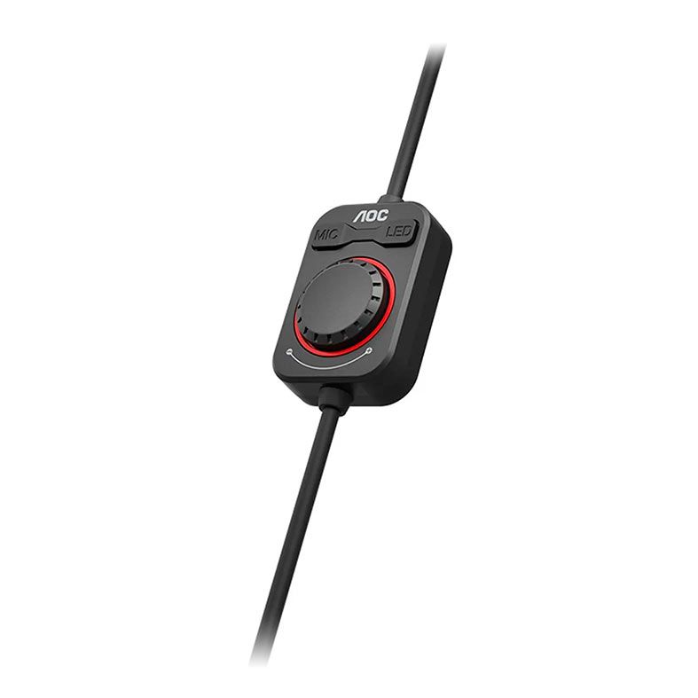Headset Gamer AOC GH300, RGB, Virtual Surround 7.1, Drivers 50mm, Preto, GH300RB2B/FG
