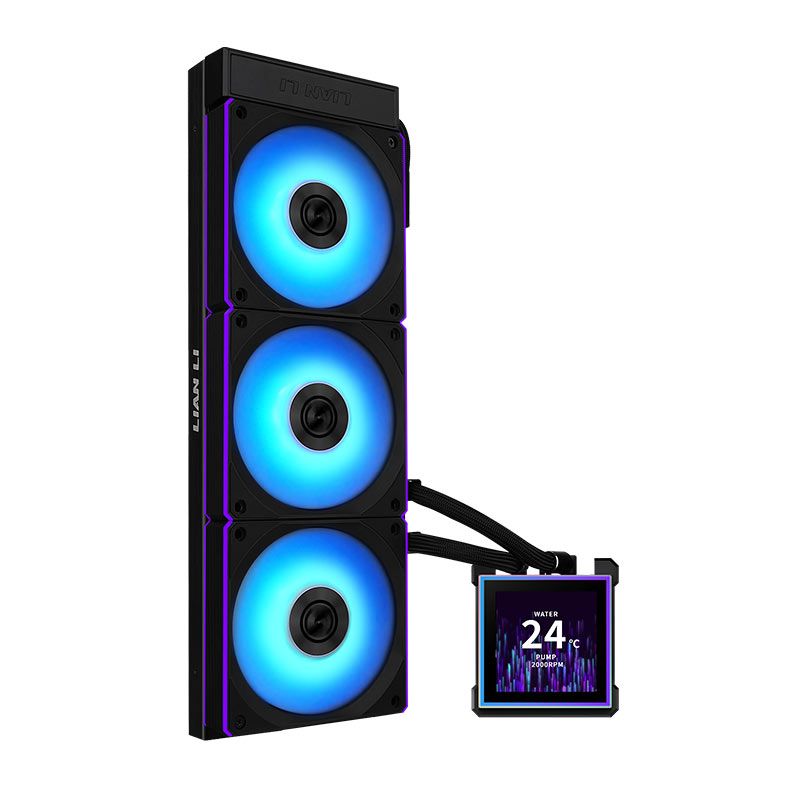 Water Cooler Lian Li Hydroshift II Uni Fans CL Wireless, RGB, 360mm, Com tela LCD, Preto, GHS2LCDS36CB