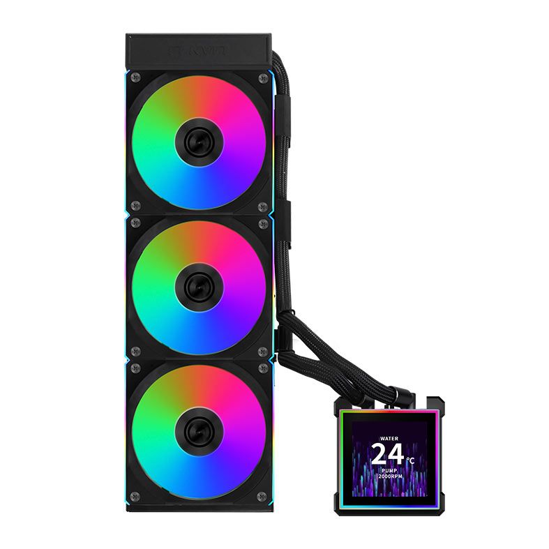 Water Cooler Lian Li Hydroshift II Uni Fans CL Wireless, RGB, 360mm, Com tela LCD, Preto, GHS2LCDS36CB