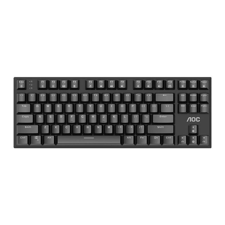 Teclado Mecanico AOC GK450, RGB, ANSI, Switch Vermelho, Preto, GK450BR-FG
