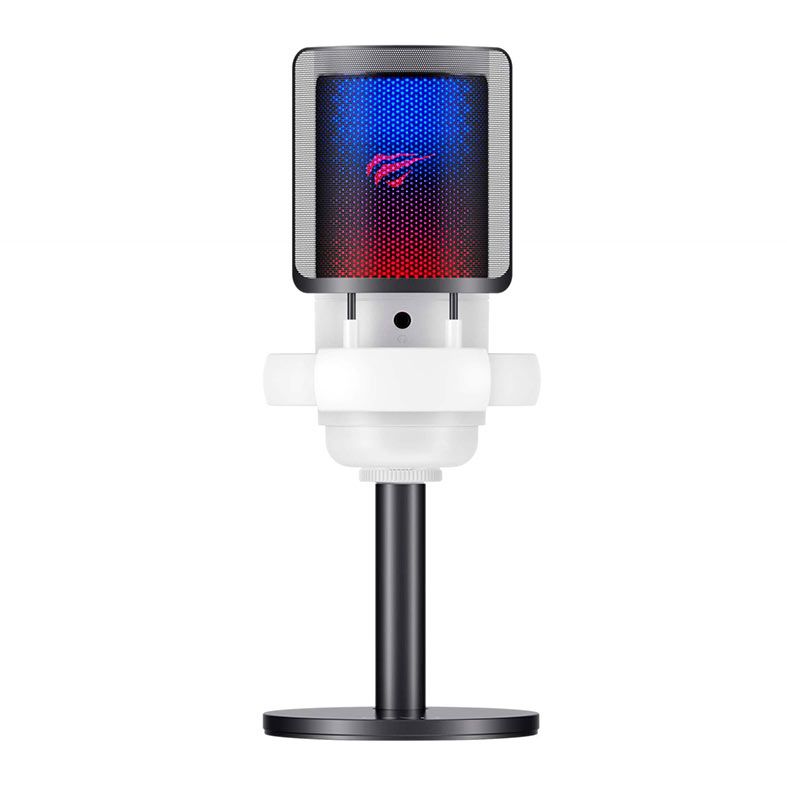 Microfone Havit Gamenote GK50, RGB, USB, Branco, HVGK-GK50-WH