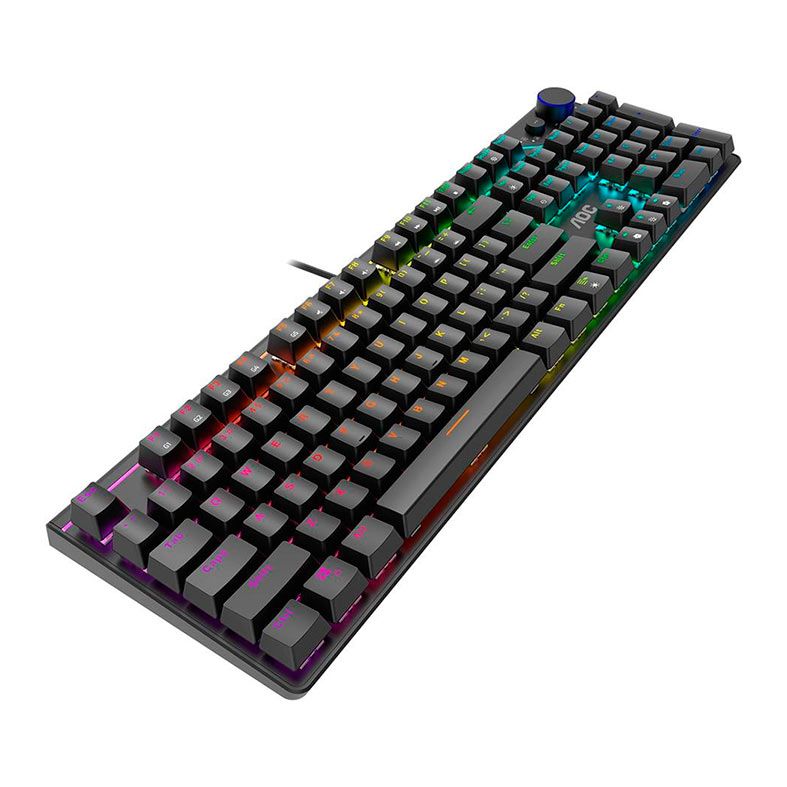 Teclado Mecanico AOC GK530, RGB, ANSI, Switch Vermelho, Preto, GK530BR/FG