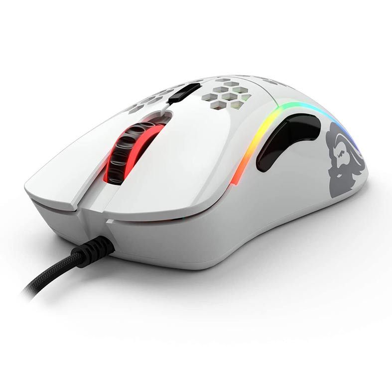 Mouse Gamer Glourios Model D Minus, RGB, 12000DPI, 6 Botoes, Branco Brilhante, GLO-MS-DM-GW