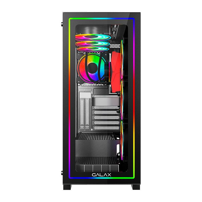 Gabinete Gamer Galax Omega, Mid-Tower, Lateral de Vidro, Com 4 Fans, Preto, GLX-OMEGA-2067