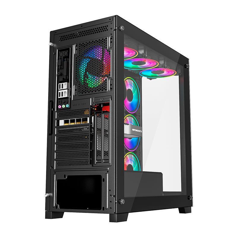 Gabinete Gamer Galax Omega, Mid-Tower, Lateral de Vidro, Com 4 Fans, Preto, GLX-OMEGA-2067