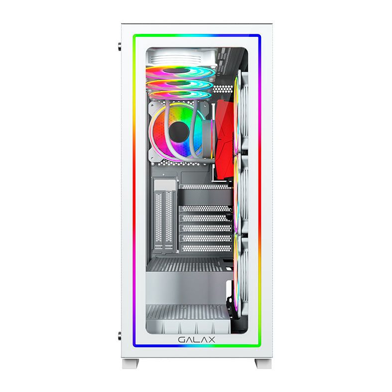 Gabinete Gamer Galax Omega, Mid-Tower, Lateral de Vidro, Com 4 Fans, Branco, GLX-OMEGA-2068