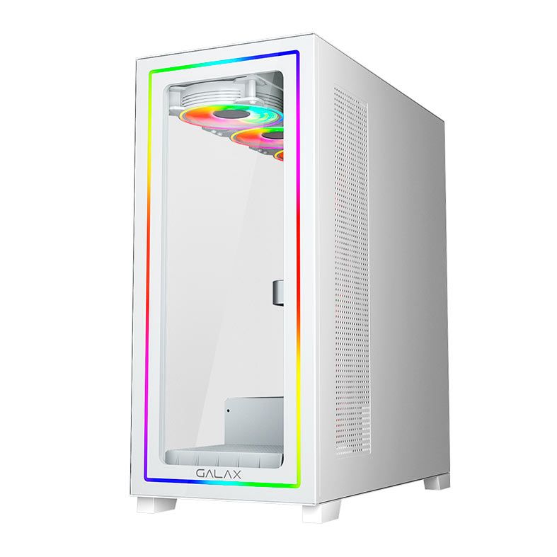 Gabinete Gamer Galax Omega, Mid-Tower, Lateral de Vidro, Com 4 Fans, Branco, GLX-OMEGA-2068