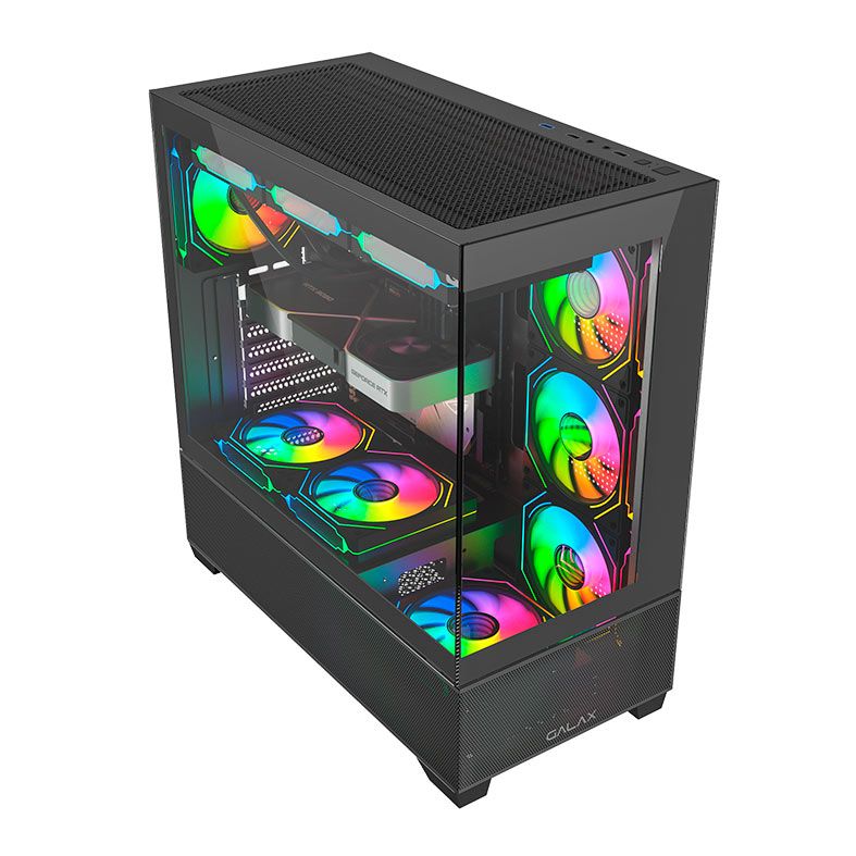 Gabinete Gamer Galax Saturno, Mid-Tower, Lateral de Vidro, Preto, GLX-SATURNO-2063