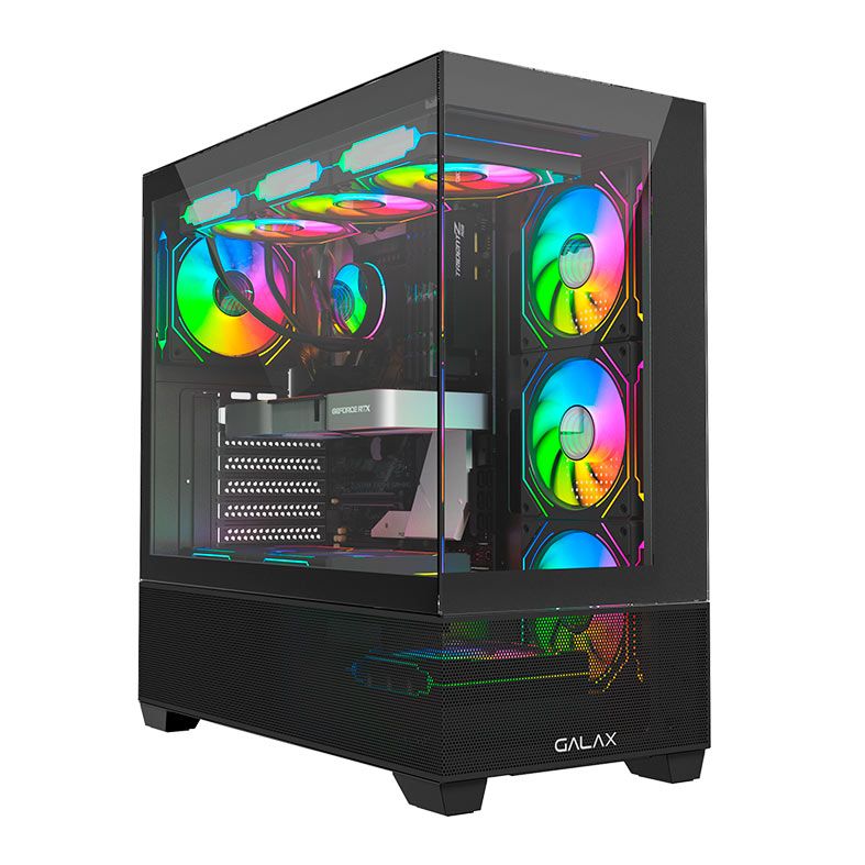 Gabinete Gamer Galax Saturno, Mid-Tower, Lateral de Vidro, Preto, GLX-SATURNO-2063