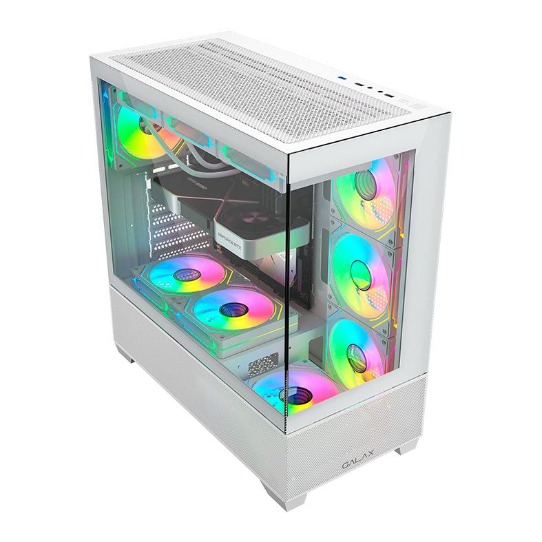 Gabinete Gamer Galax Saturno, Mid-Tower, Lateral de Vidro, Branco, GLX-SATURNO-2064